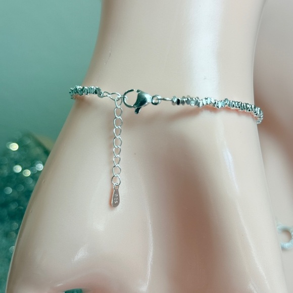 ⚜️❤️‍🔥 S925 Silver Beaded Bracelet With Faux Pearl 💫 - Picture 9 of 9